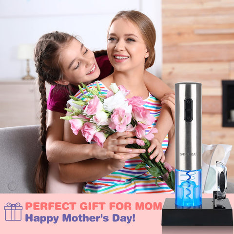 Secura electric wine opener compact design stores away neatly after use