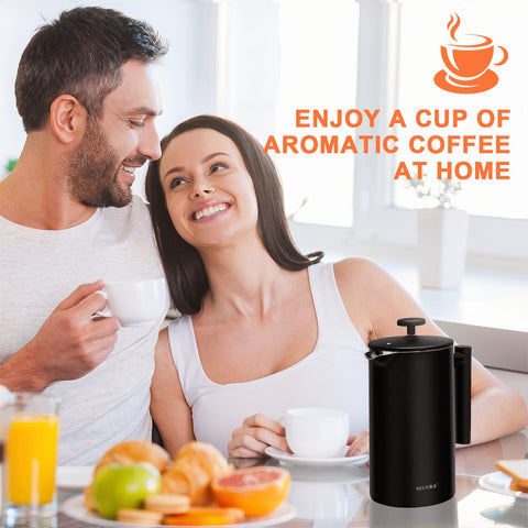 Secura 34 oz capacity indicator inside the carafe for family servings