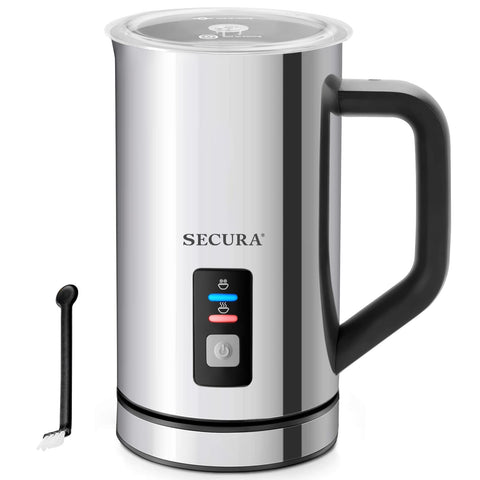 Secura milk frother foaming cappuccino for cafe‑style at home