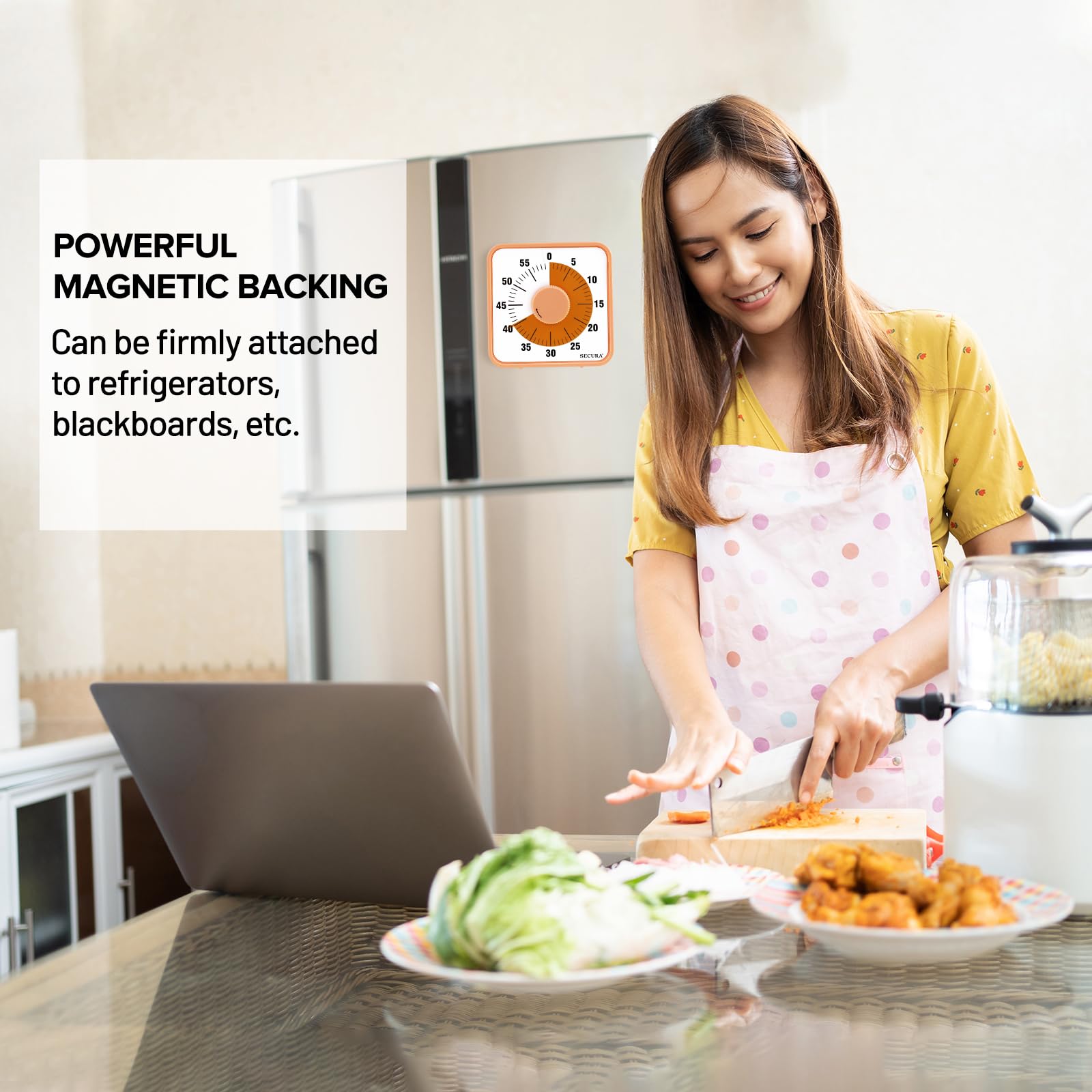 Secura timer operates without batteries for reliable daily use.