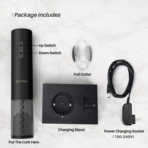 Secura wine bar-ready opener helps servers pour confidently.