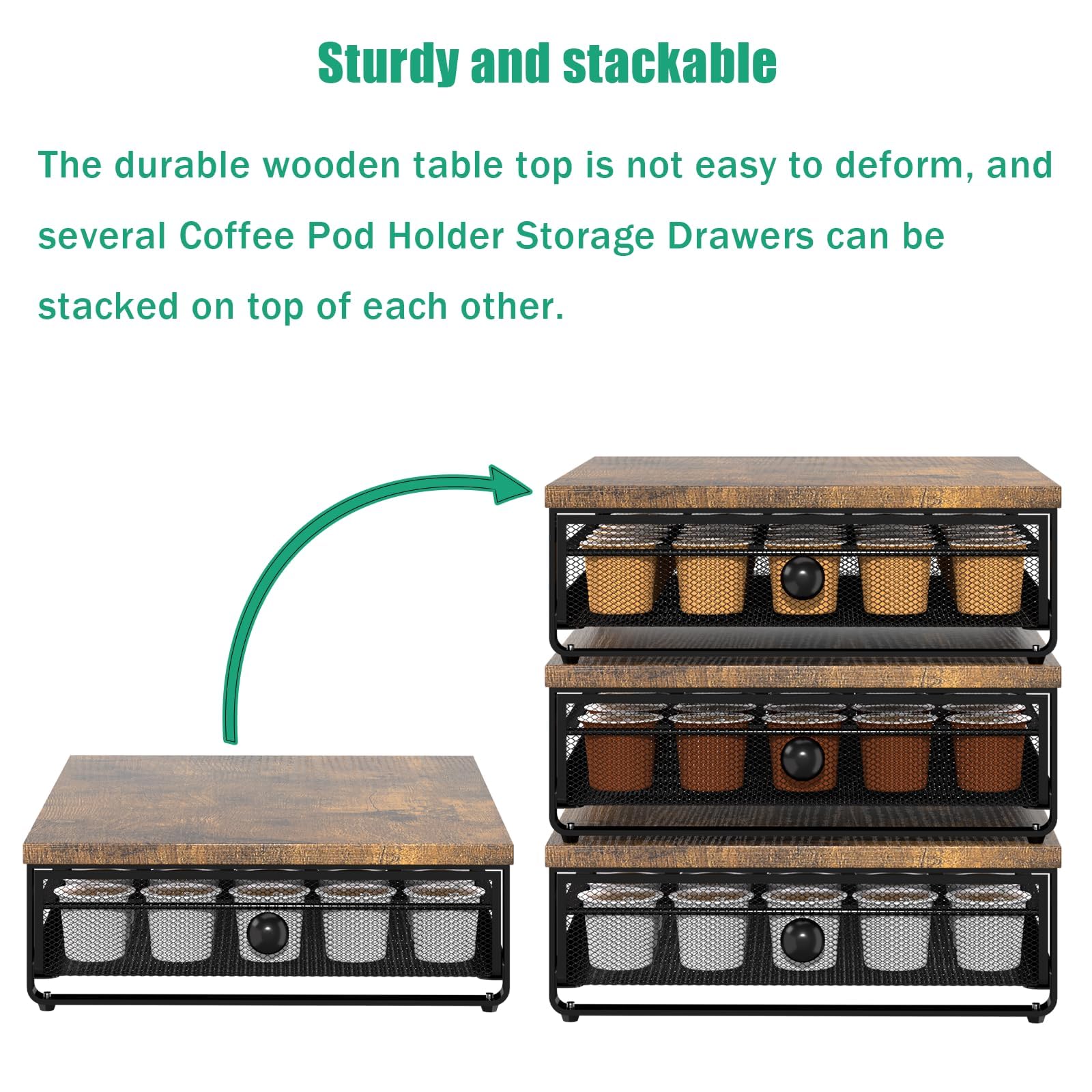 Sedegn Coffee Pod Holder organized counter keeps flavors accessible and mess-free.