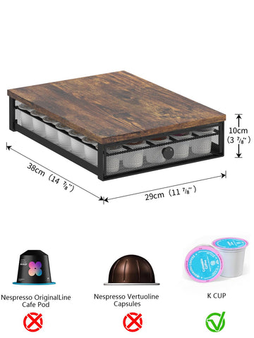 Sedegn Coffee Pod Holder side view highlights slim footprint for compact counters.