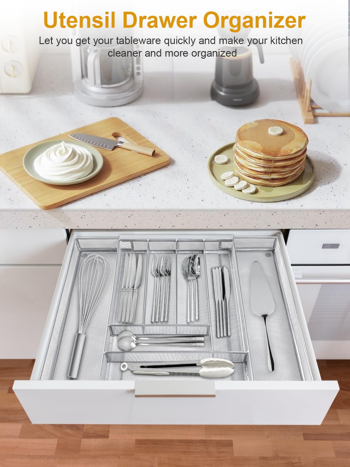 Sedegn breathable mesh design dries quickly and keeps utensils visible