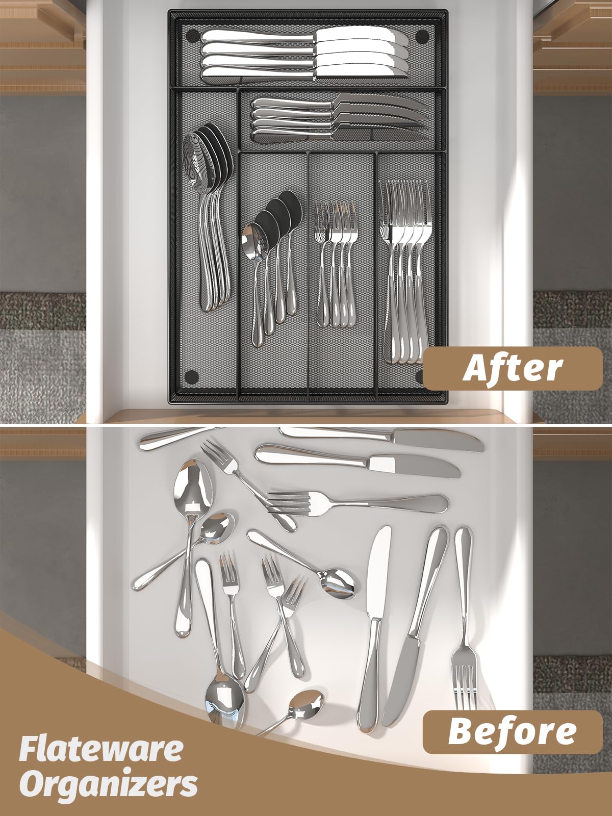 Sedegn premium steel silverware tray designed for durable everyday use.