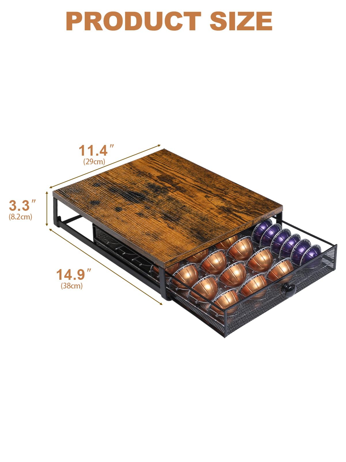 Sedegn Vertuo Pod Drawer open drawer demonstrates smooth, quiet glide.