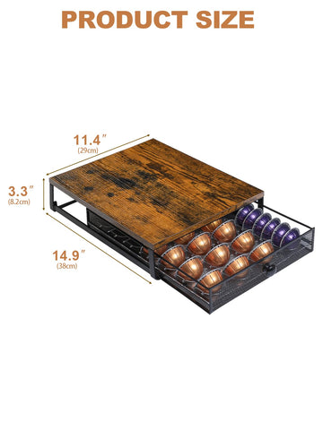 Sedegn Vertuo Pod Drawer open drawer demonstrates smooth, quiet glide.