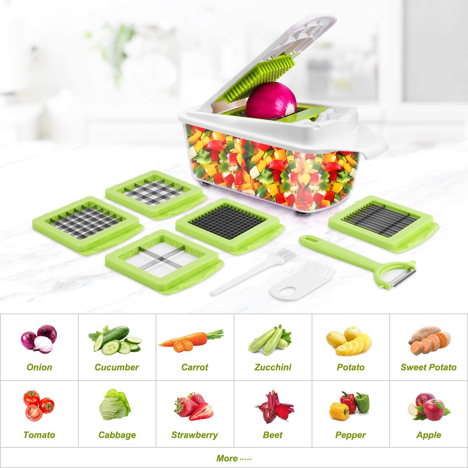 Sedhoom Direct onion dicer in action for fast slicing