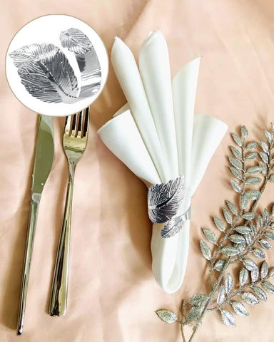 SEEBRIDER napkin rings on table setting for weddings and celebrations.