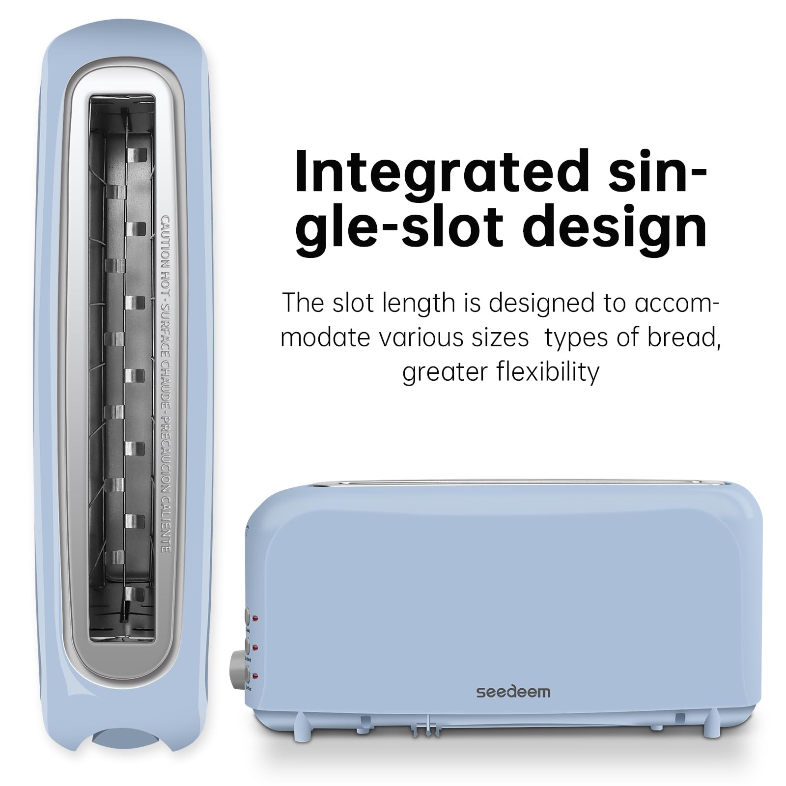 SEEDEEM toasting bagels and artisan bread in a single slot