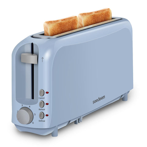 SEEDEEM 2 Slice Slim Toaster front view with compact space-saving silhouette