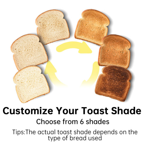 SEEDEEM toaster with six browning levels for customizable toasting results