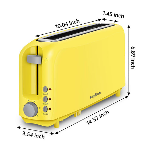 SEEDEEM toaster featuring defrost and reheat functions for quick mornings