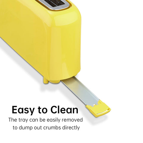 SEEDEEM yellow compact toaster on kitchen counter adds color and practicality