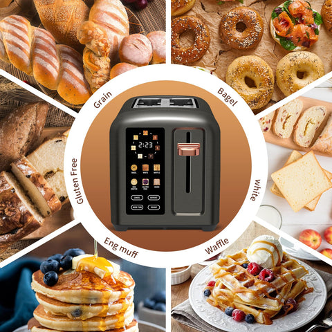 SEEDEEM Toaster 1-4-inch-wide slots for bagels and thick slices