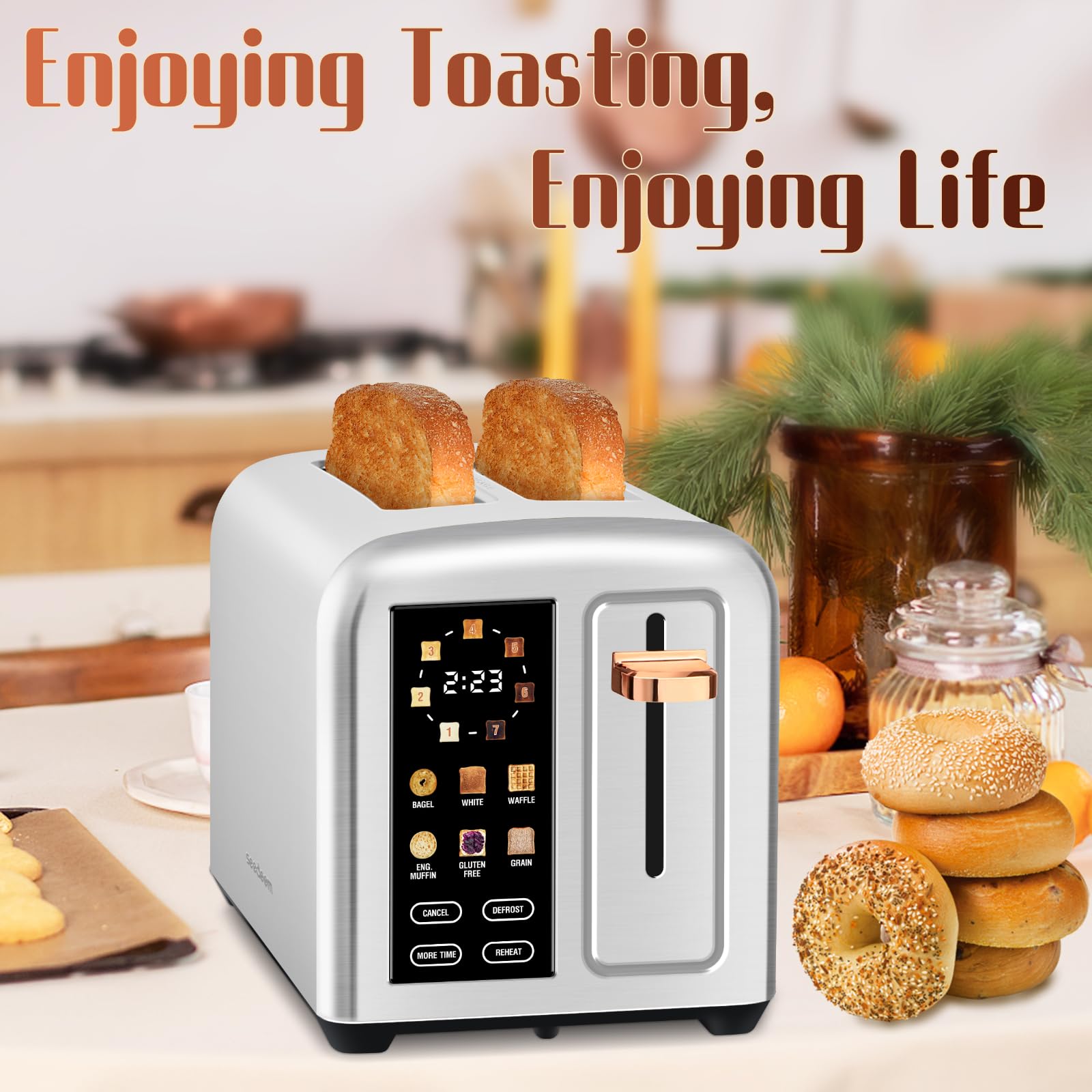 SEEDEEM Toaster 2-Slice memory function saves last settings.