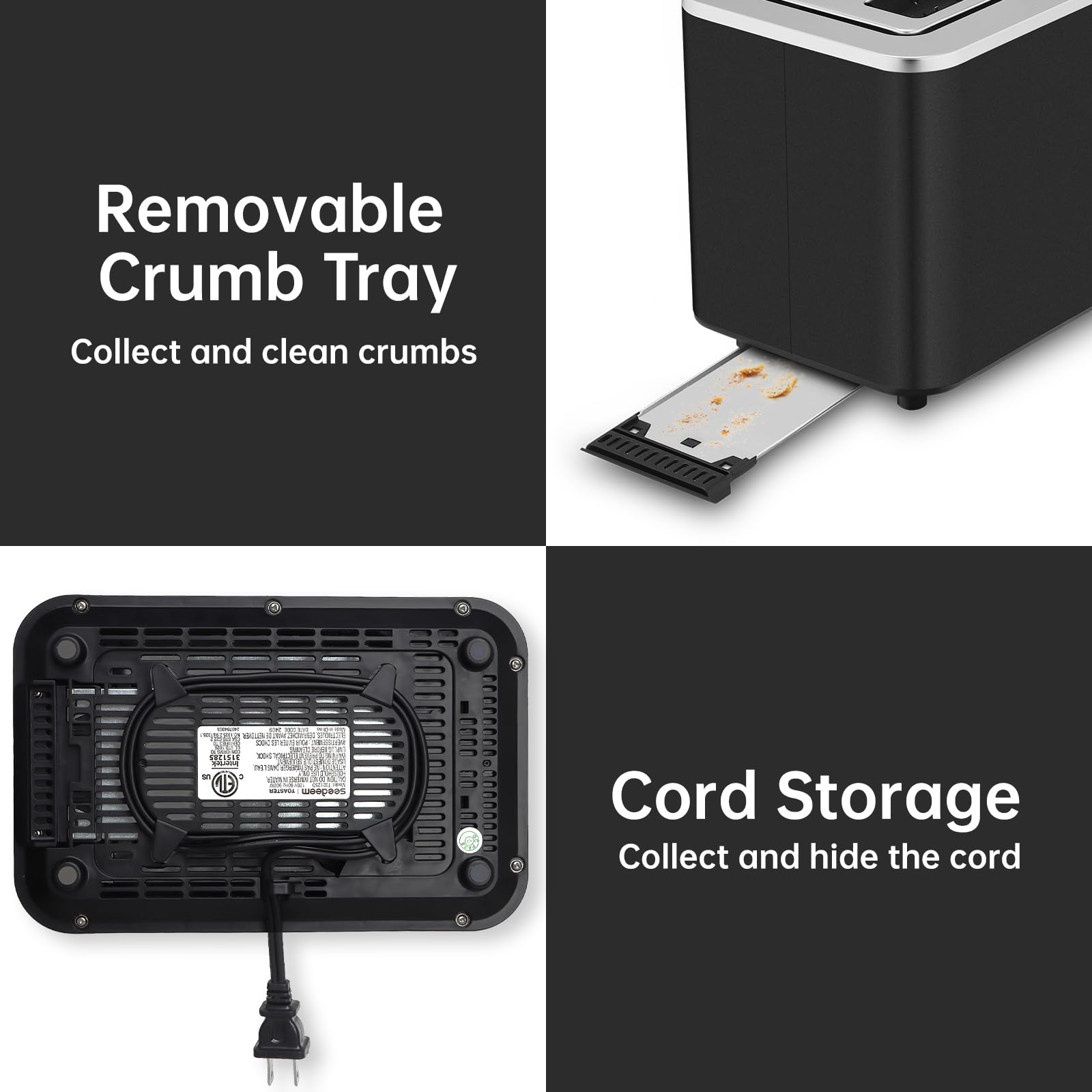 SEEDEEM Toaster 2 Slice reheat setting to warm without over-browning.