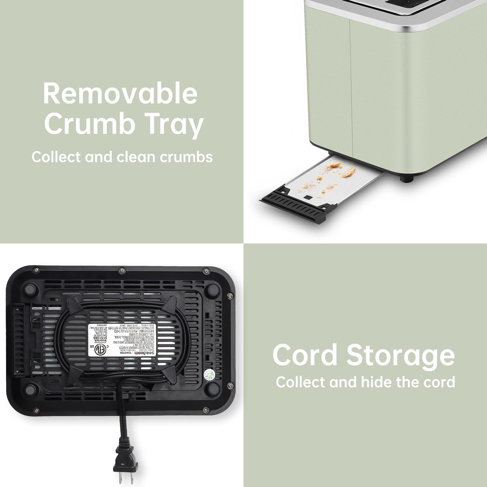 Seedeem Toaster defrost and reheat functions for flexible toasting