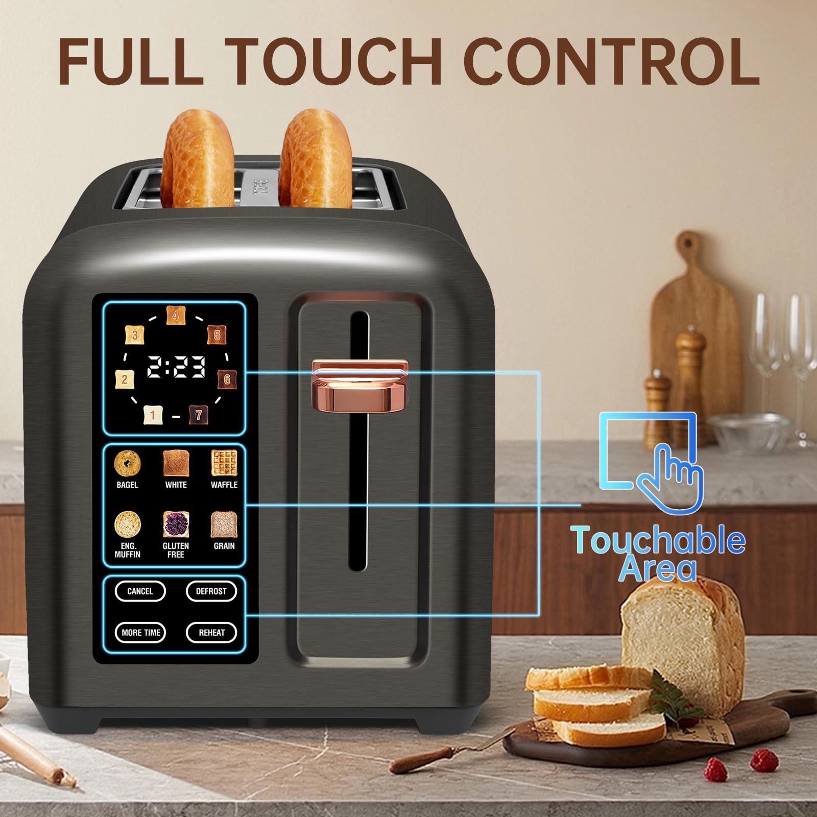 SEEDEEM Toaster removable crumb tray for easy cleanup