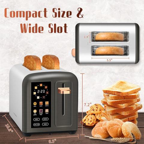 SEEDEEM toaster removable crumb tray simplifies cleaning.