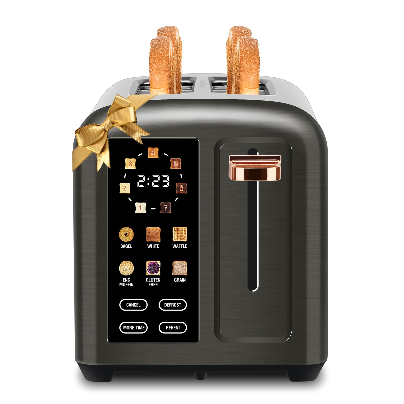 SEEDEEM toaster touchscreen control for precise browning and timing.