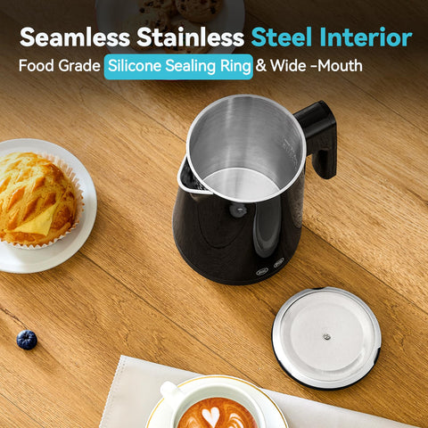 Seehot seamless bottom design minimizes residue and leaks.