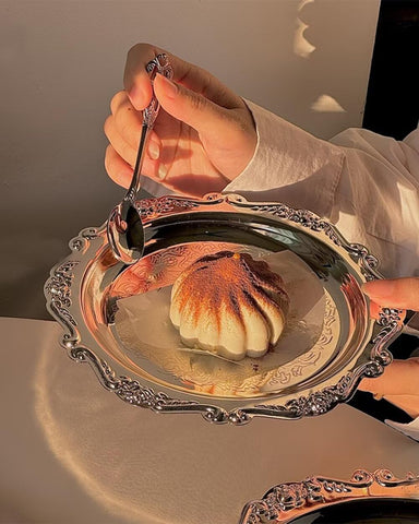 SEEK RARE vintage metal-tray silver for stylish serving.