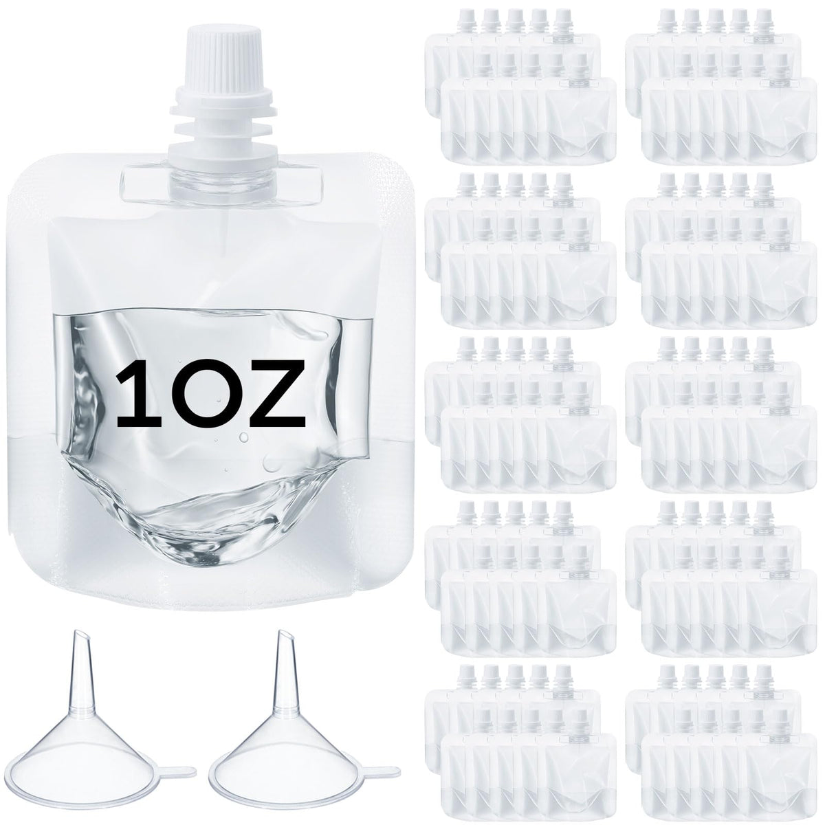 Seeloowy 100-pcs flasks bundle, front view, ideal for travel beverage storage