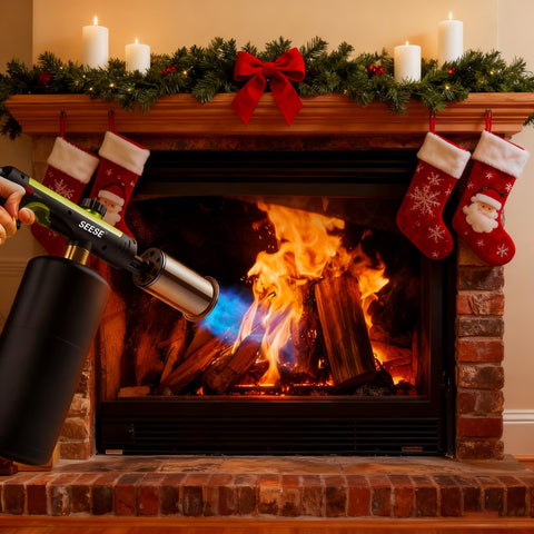 SEESE high-heat torch delivers 3272°F for professional searing and outdoor lighting.