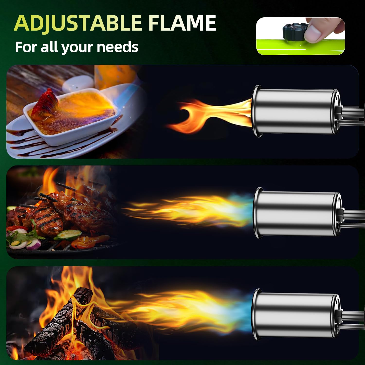 SEESE propane torch gun safety lock prevents accidental ignition during use.