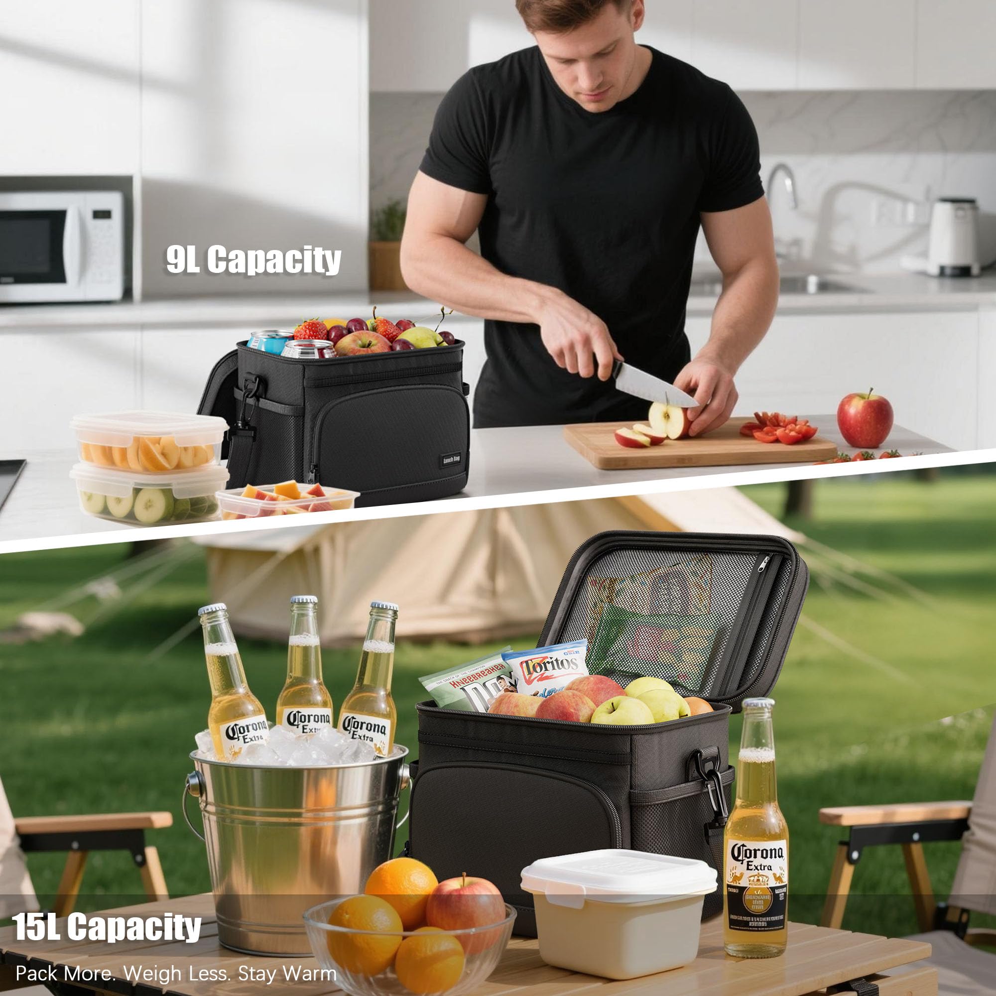 Seeseven lunch bag featuring sturdy zippers for daily use.