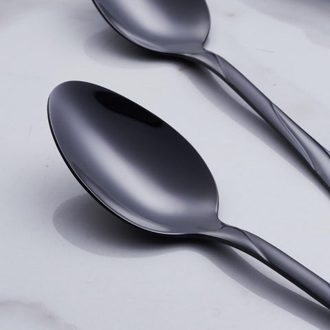 Seeshine black cutlery suits formal dinners and casual gatherings