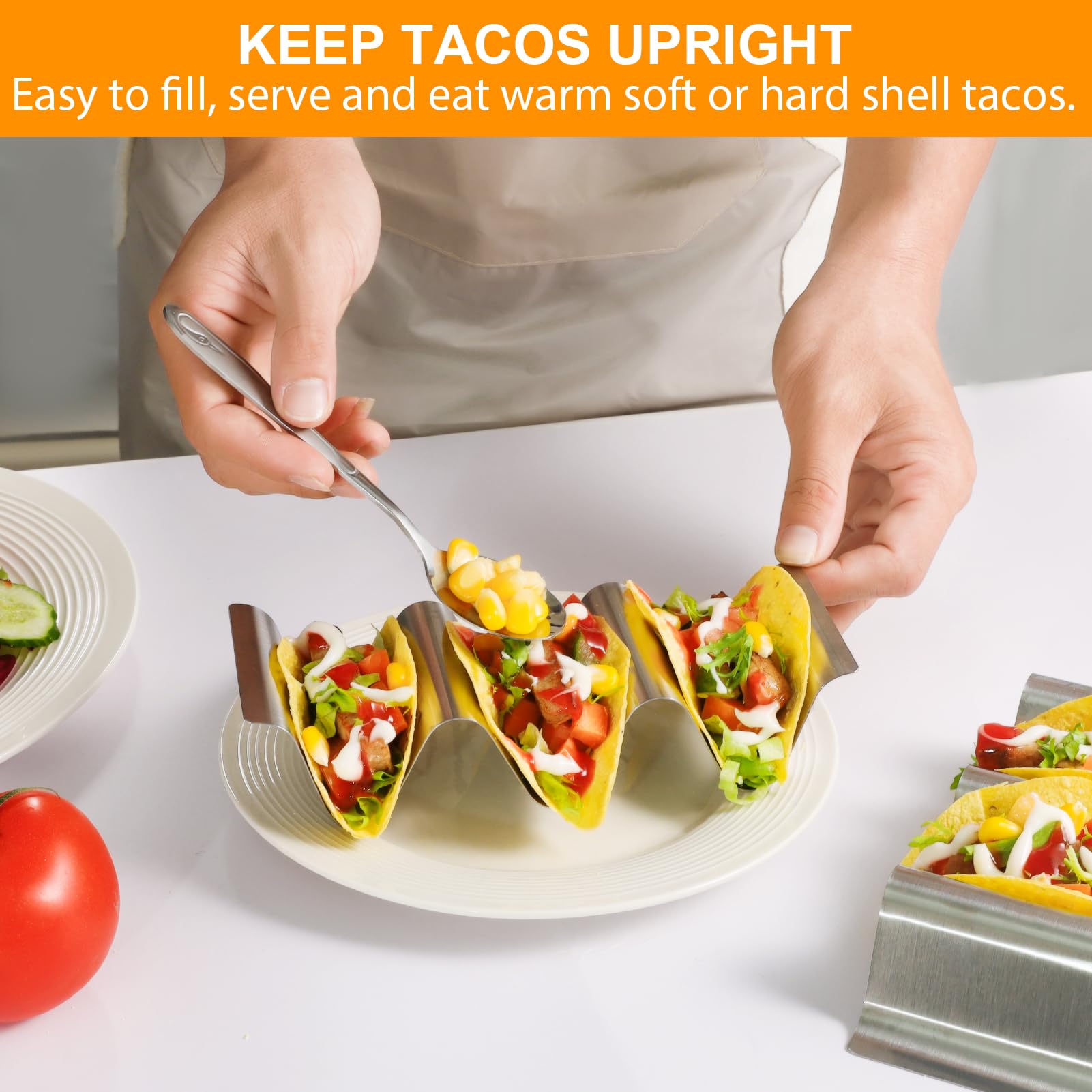 SeewtLice taco holder oven-safe image highlights versatile kitchen use