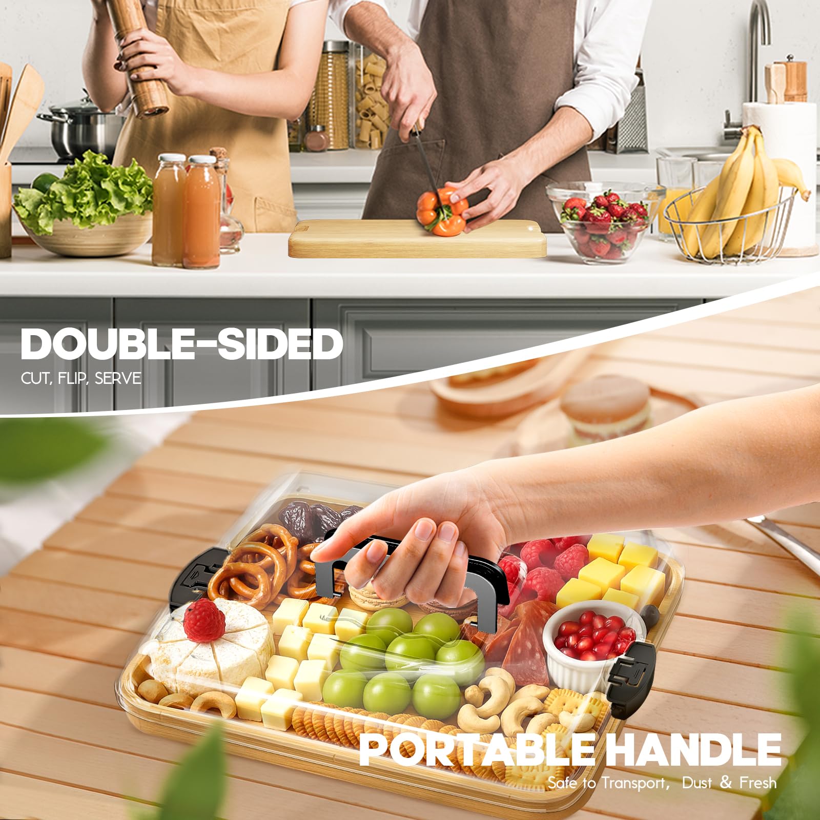 SEFILENCE charcuterie board black finish adds modern vibe to any event