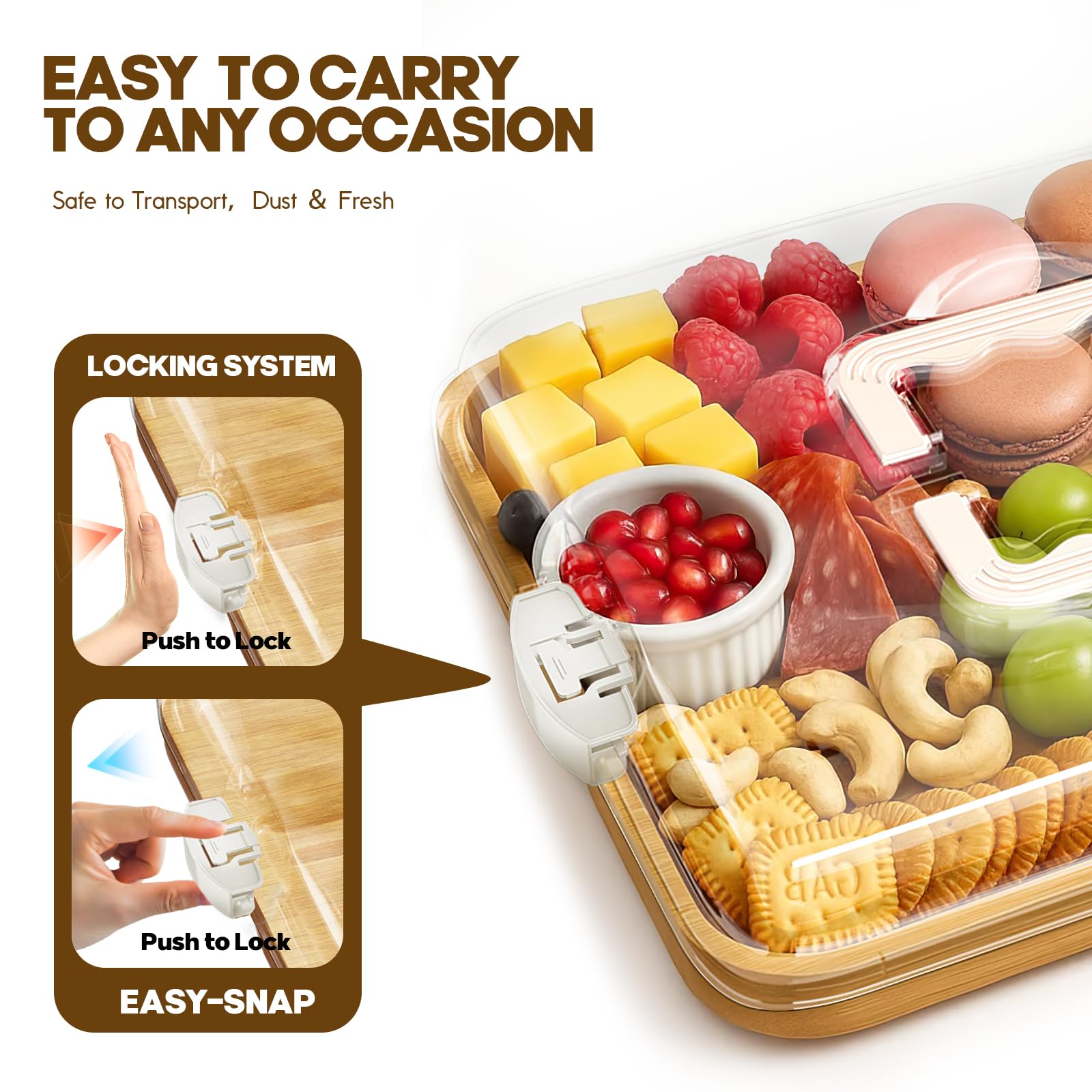 SEFILENCE bamboo cutting surface doubles as an elegant serving tray.
