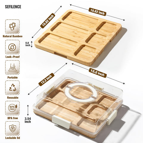 SEFILENCE charcuterie board handle for easy transport and elegant serving.