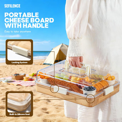 SEFILENCE drawer with utensils demonstrates convenient storage for cheeses and snacks.