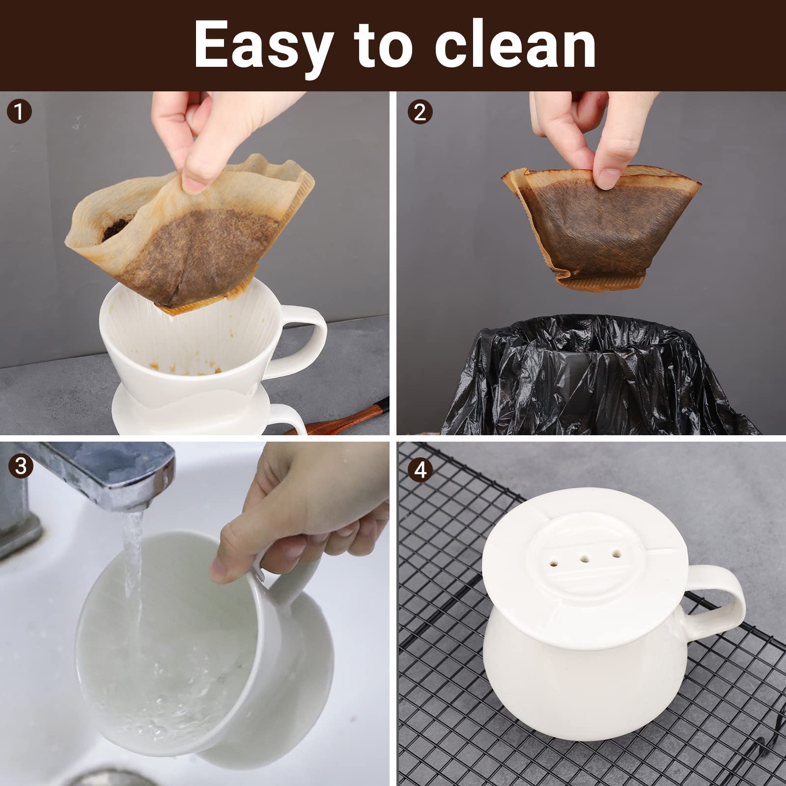 Segarty pour over dripper in use, slow drip enhances flavor notes.