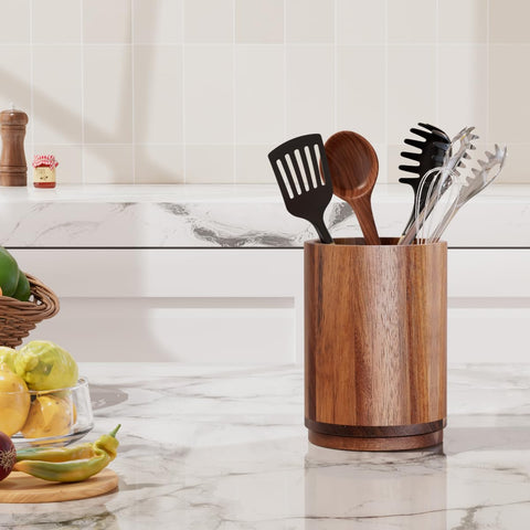 7.2-inch tall by 5.6-inch wide dimensions fit most countertops.