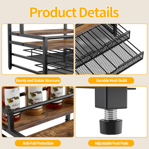 Segtenant countertop organizer keeps coffee accessories within easy reach.