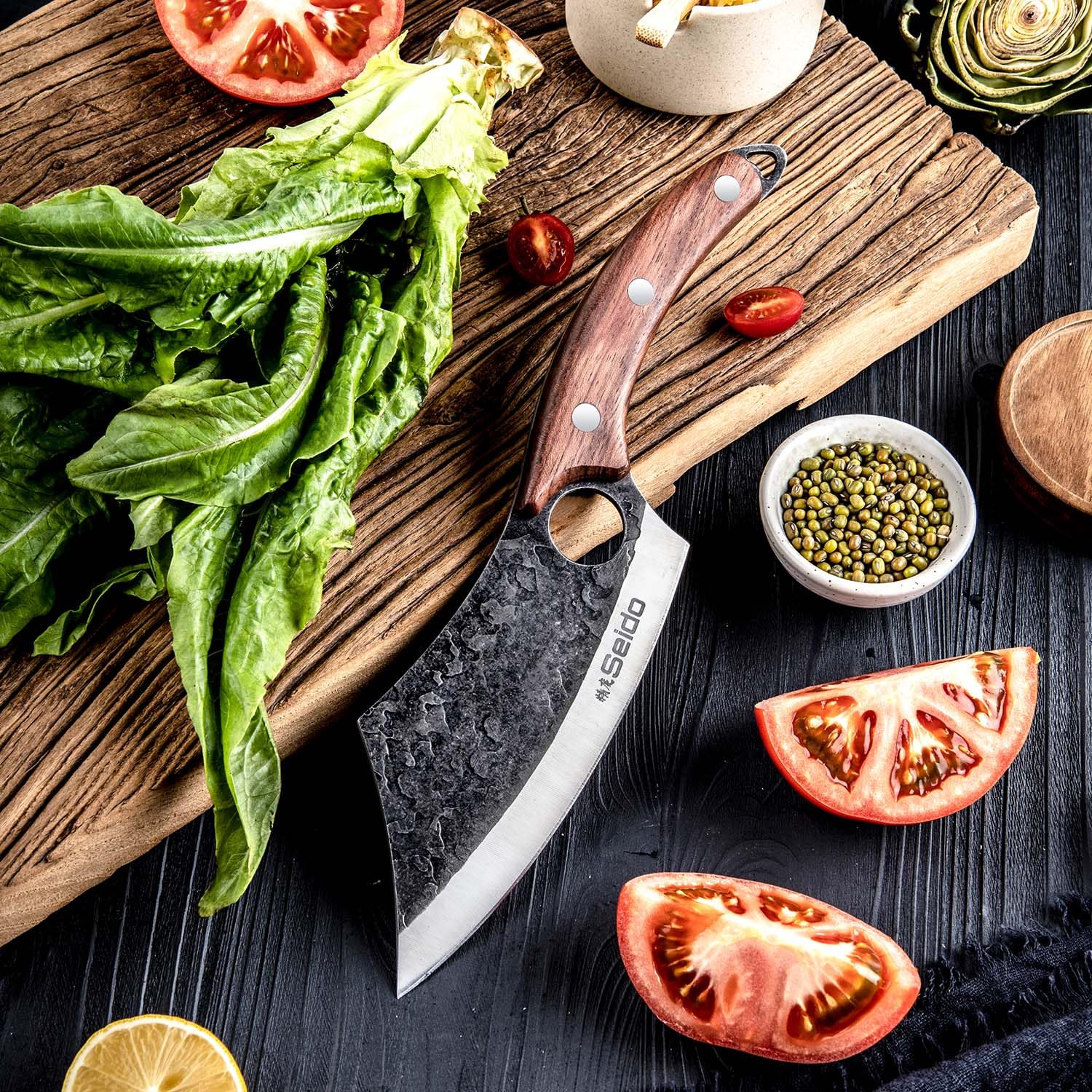Seido Knives Hakai 4mm blade enables precise slicing.