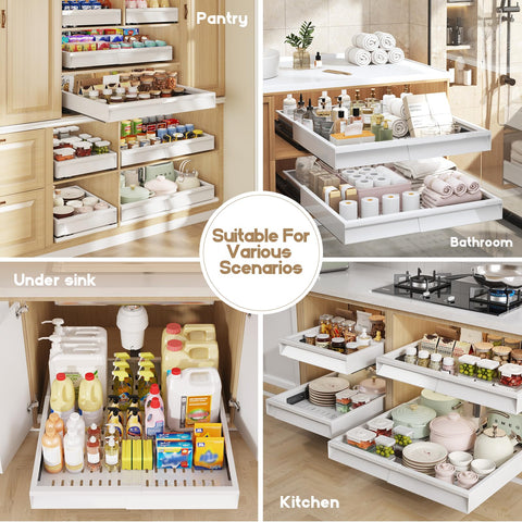 Seinloes smoothly gliding drawer supports easy access to stored items.