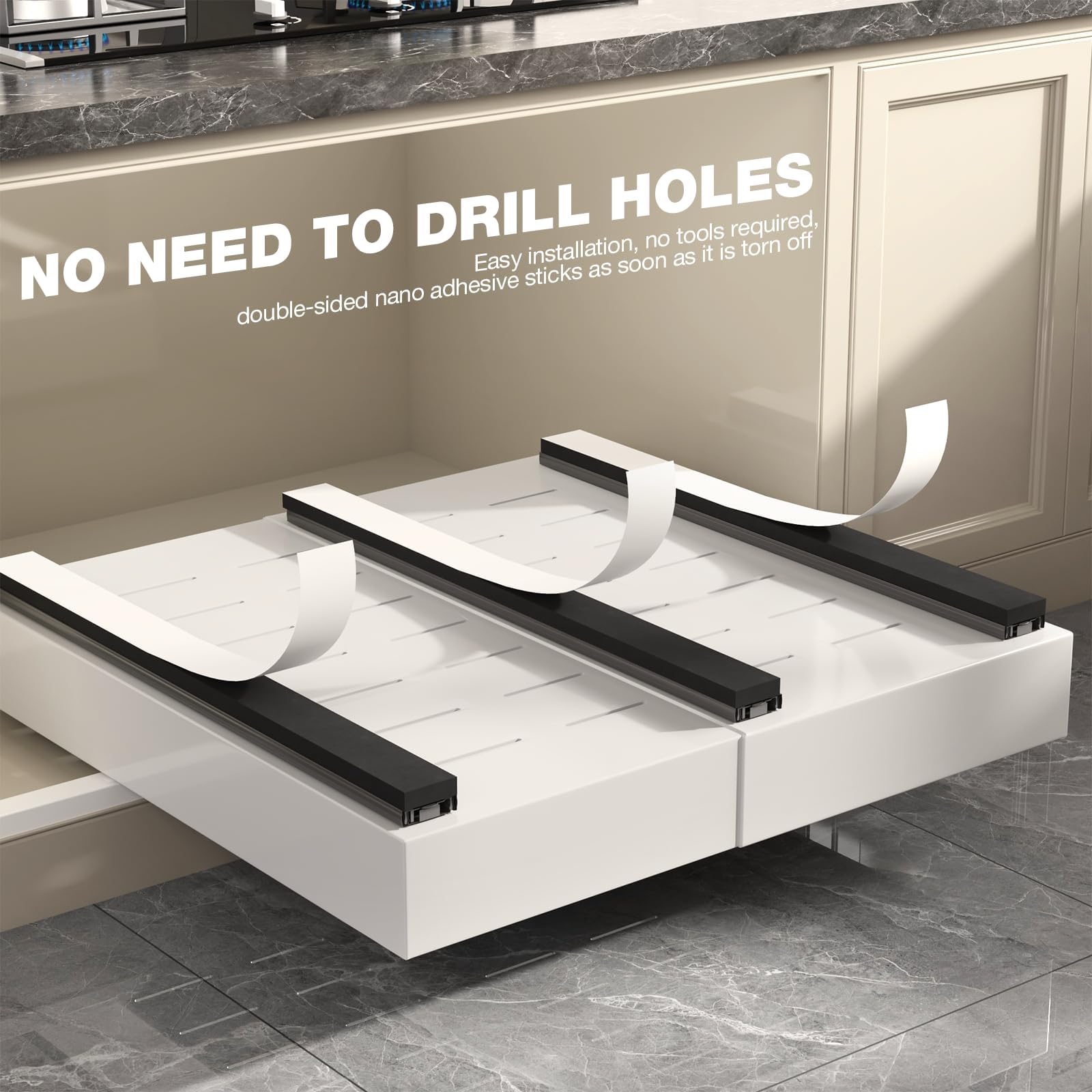 Seinloes organized pantry and cookware with easy access