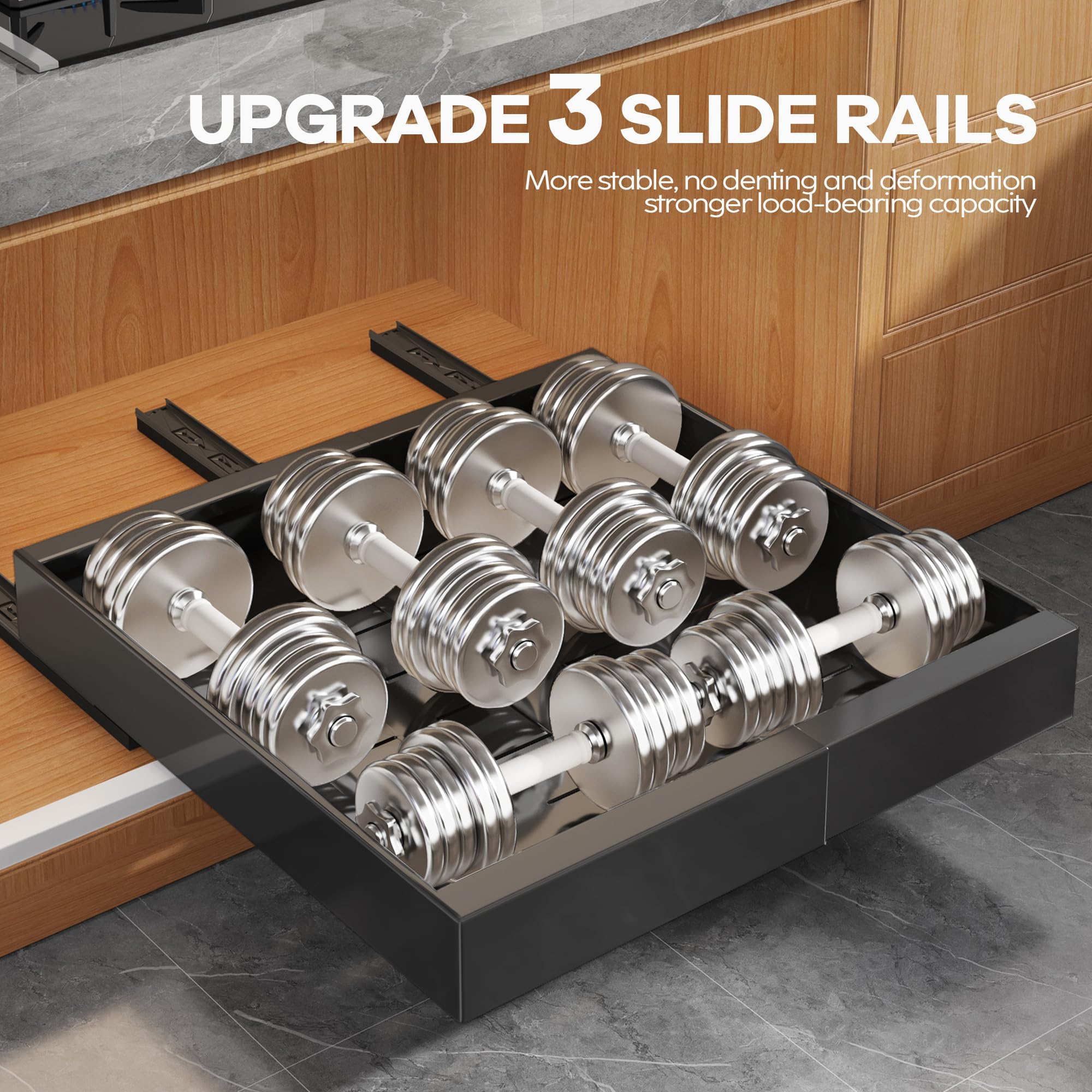 Seinloes pull-out design lets you reach items at the back easily.