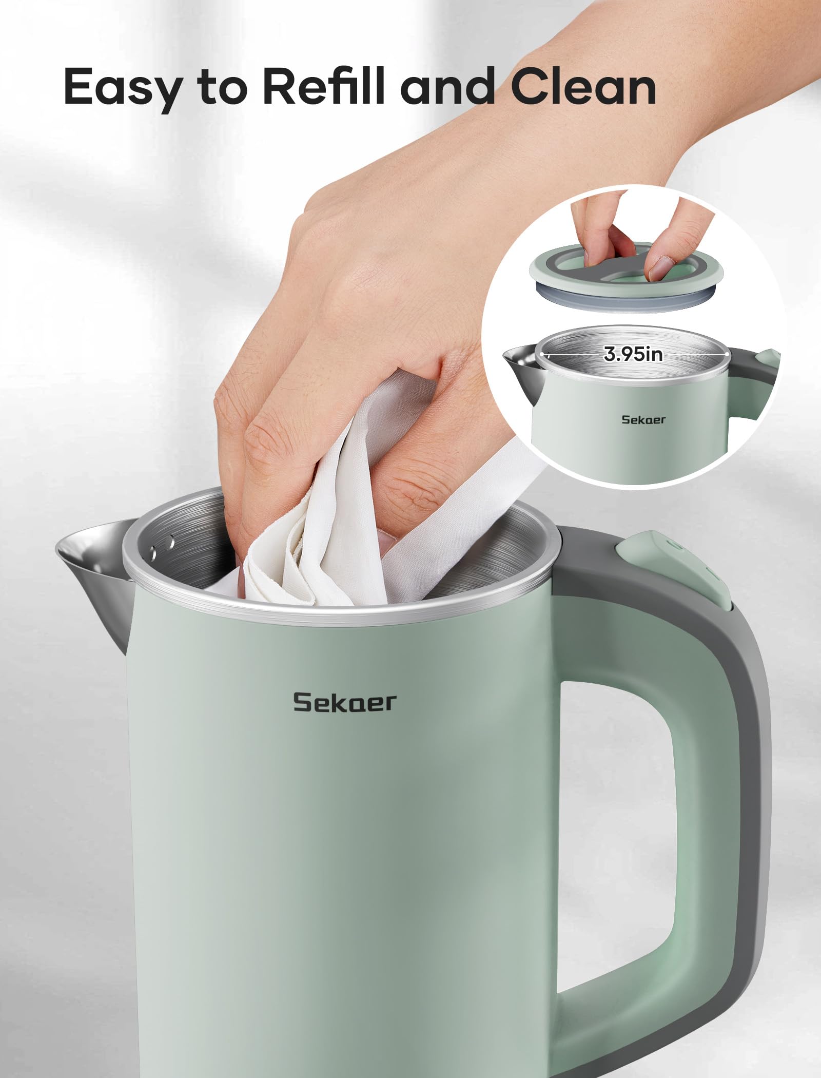Sekaer cordless base enables easy pouring anywhere