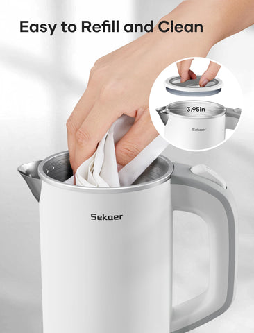 Sekaer anti-scald double-wall design keeps exterior cool and safe.
