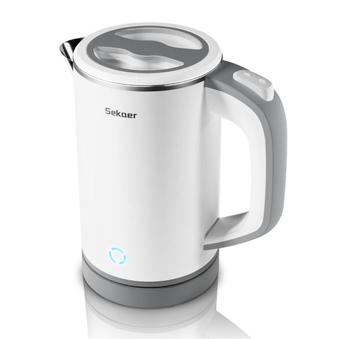 Sekaer small electric tea kettle with compact travel design for hotel or office use.