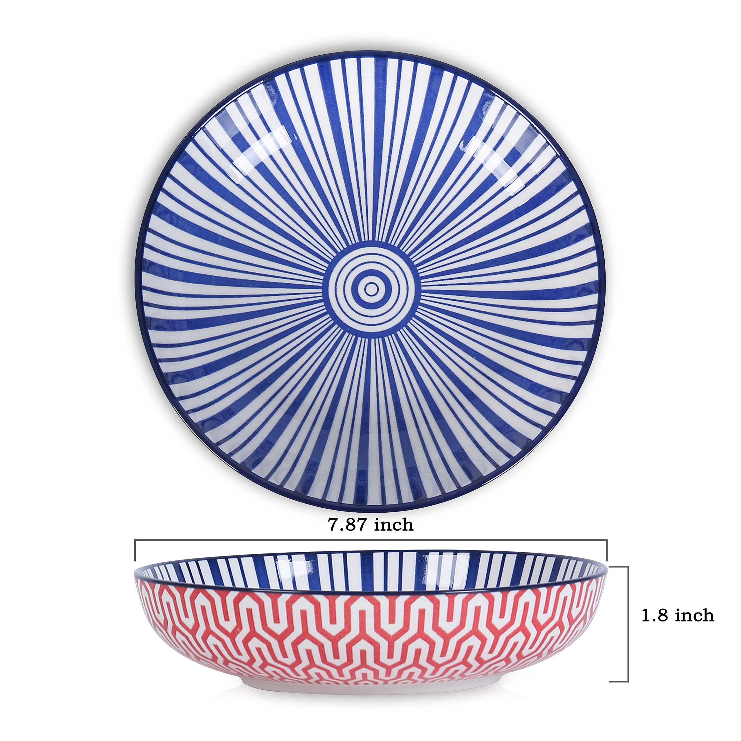 Selamica 8-inch wide shallow bowls perfect for leftovers and creative portions.