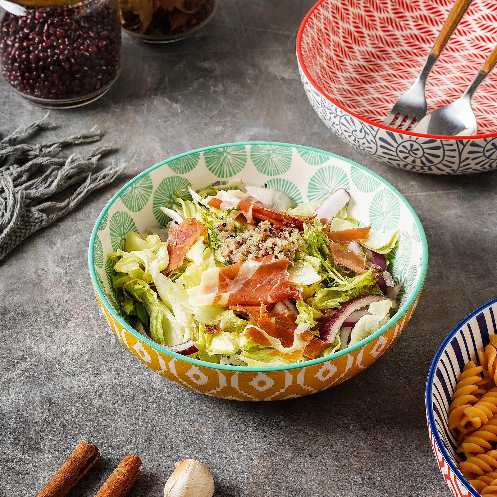 Selamica bowls in assorted colors brighten table settings and everyday dining.