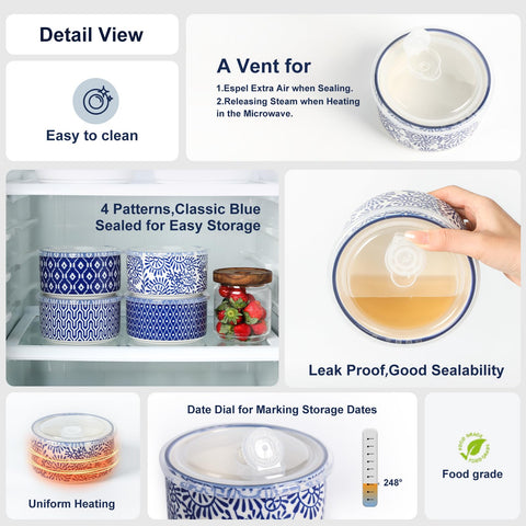 Selamica leakproof lids keep food fresh and prevent spills.